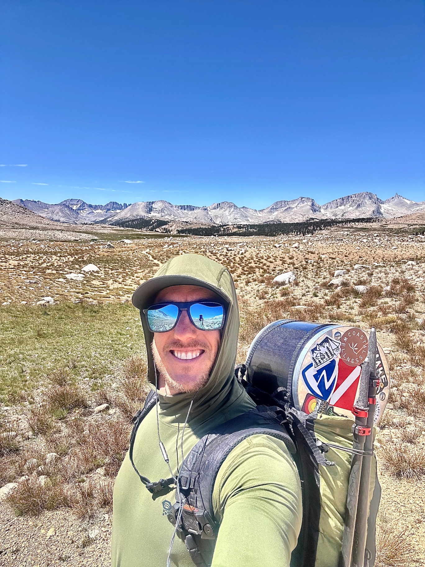 Sean backpacking in the high Sierras